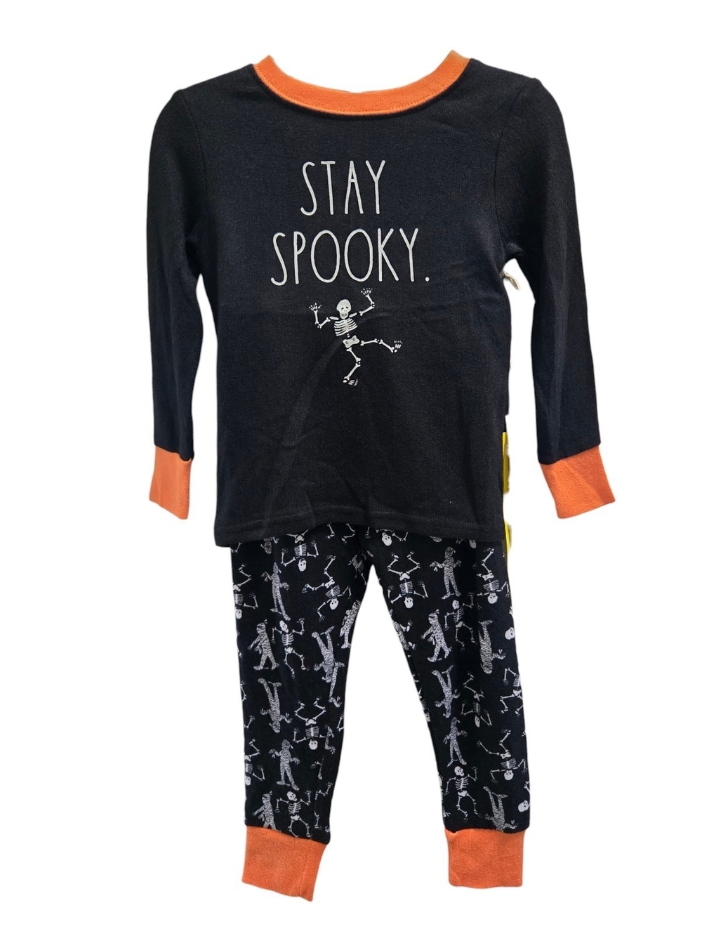 Rae Dunn Black & Orange 'Stay Spooky' Kids Pajama Set 3T